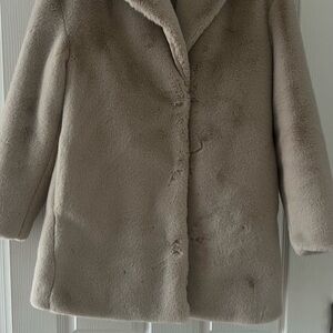 All Saints Cream Teddy Jacket
